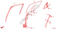 REAR DOOR GLASS/REGULATOR for Honda ACCORD TOURER 2.4 TYPE S 5 Doors 6 speed manual 2011