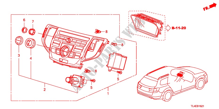 CENTER MODULE(NAVIGATION) for Honda ACCORD TOURER 2.0 ES-GT 5 Doors 5 speed automatic 2011