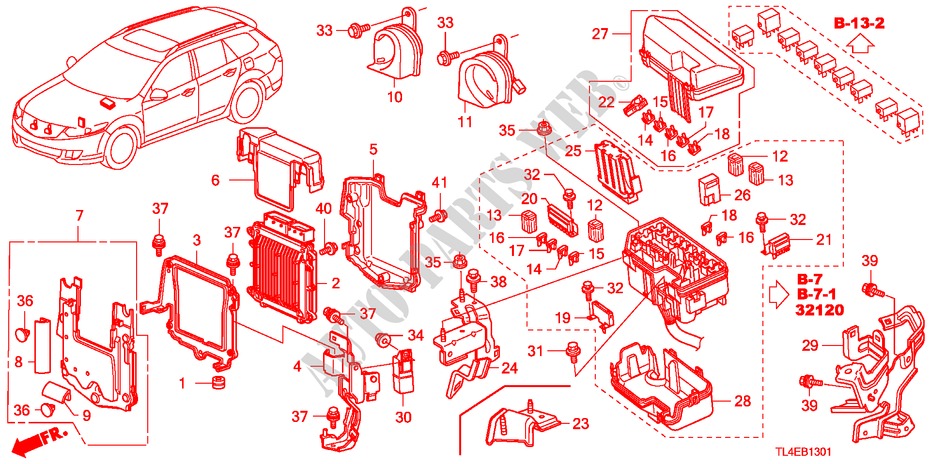 CONTROL UNIT(ENGINE ROOM) (1)(DIESEL) for Honda ACCORD TOURER 2.2 ELEGANCE 5 Doors 5 speed automatic 2010