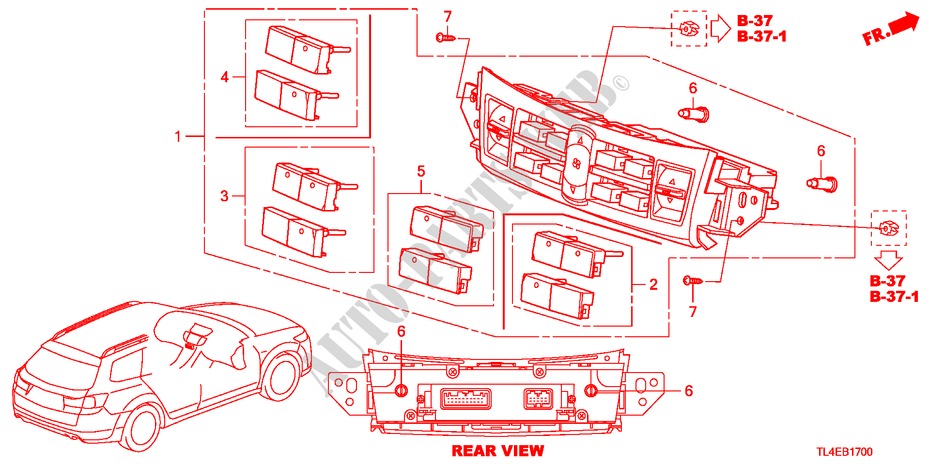 HEATER CONTROL for Honda ACCORD TOURER 2.4 EXECUTIVE 5 Doors 6 speed manual 2010