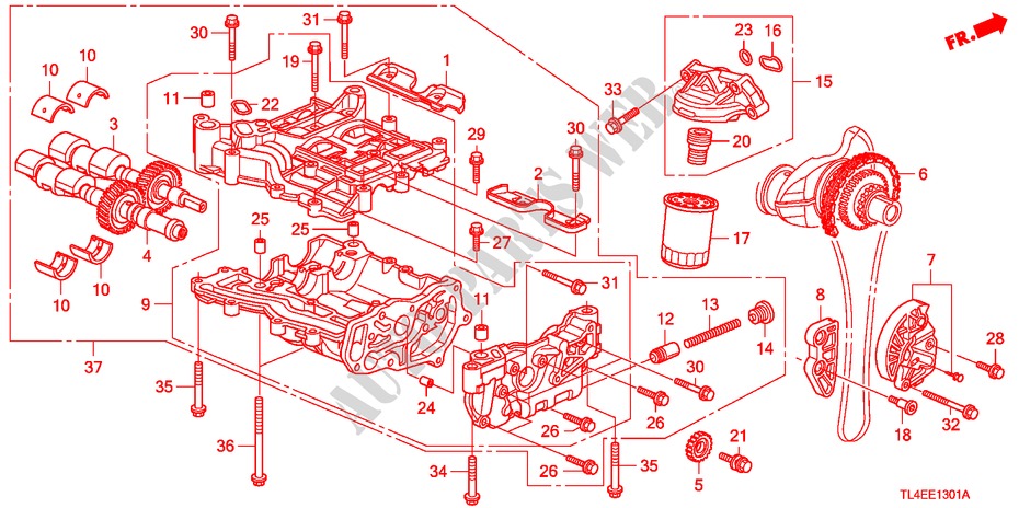 OIL PUMP(2.4L) for Honda ACCORD TOURER 2.4 EXECUTIVE 5 Doors 6 speed manual 2010
