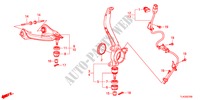 FRONT KNUCKLE for Honda ACCORD TOURER 2.2 ELEGANCE 5 Doors 6 speed manual 2012