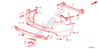 REAR BUMPER for Honda ACCORD TOURER 2.2 ELEGANCE 5 Doors 5 speed automatic 2012