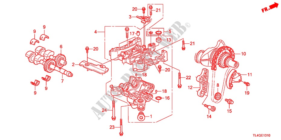 BALANCER SHAFT(2.0L) for Honda ACCORD TOURER 2.0 ES-GT 5 Doors 5 speed automatic 2012