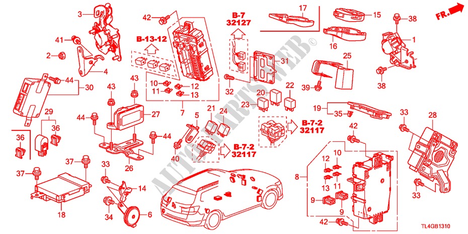 CONTROL UNIT(CABIN)(1)(LH ) for Honda ACCORD TOURER 2.2 EXECUTIVE-H 5 Doors 6 speed manual 2012