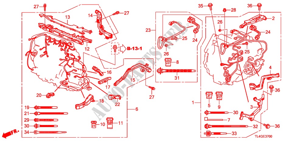 ENGINE WIRE HARNESS(DIESE L) for Honda ACCORD TOURER 2.2 COMFORT 5 Doors 5 speed automatic 2012