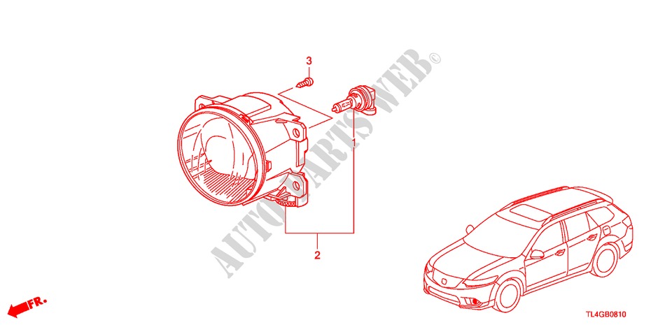 FOG LIGHT for Honda ACCORD TOURER 2.0 ES-GT 5 Doors 5 speed automatic 2012