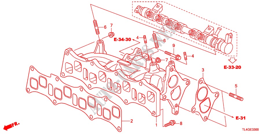 INTAKE MANIFOLD(DIESEL) for Honda ACCORD TOURER 2.2 EXECUTIVE 5 Doors 6 speed manual 2012