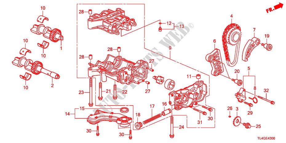OIL PUMP(DIESEL) for Honda ACCORD TOURER 2.2 ES 5 Doors 6 speed manual 2012