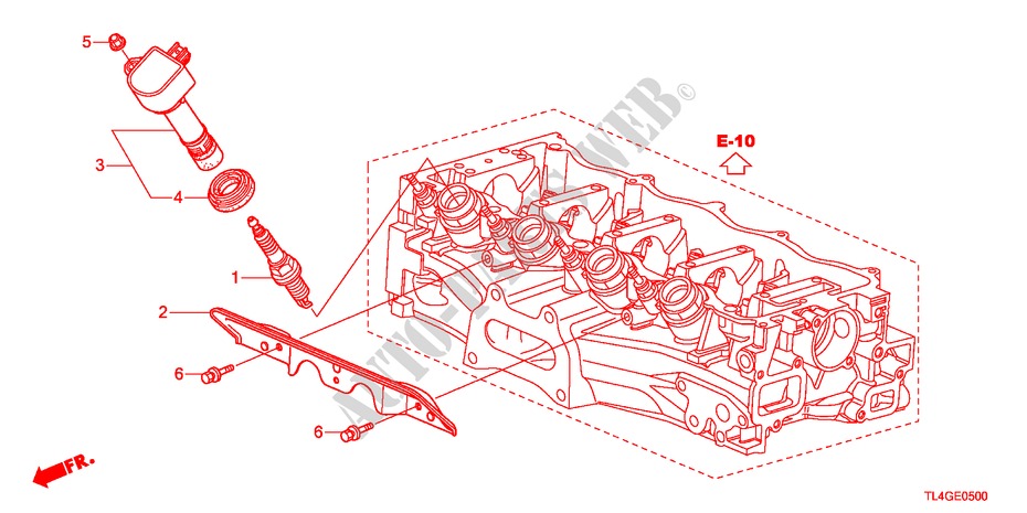PLUG HOLE COIL/PLUG(2.0L) for Honda ACCORD TOURER 2.0 ES-GT 5 Doors 5 speed automatic 2012