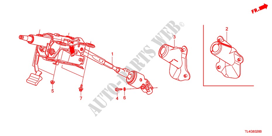 STEERING COLUMN for Honda ACCORD TOURER 2.0 COMFOT 5 Doors 6 speed manual 2012