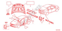EMBLEMS/CAUTION LABELS for Honda CITY LX 4 Doors 5 speed manual 2010