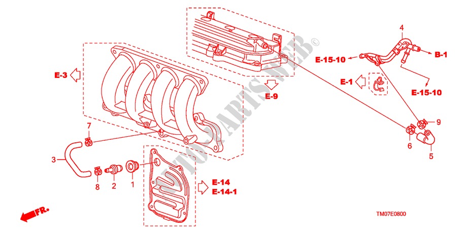 BREATHER PIPE for Honda BALLADE VTI-L 4 Doors 5 speed manual 2011