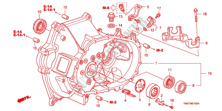 CLUTCH CASE for Honda CITY LX 4 Doors 5 speed manual 2010