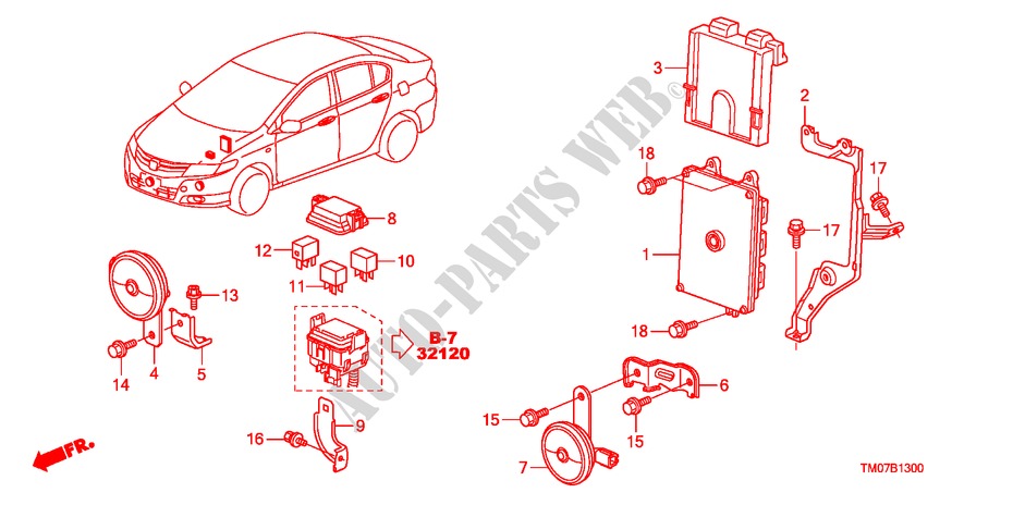 CONTROL UNIT(ENGINE ROOM) (LH) for Honda CITY LX 4 Doors 5 speed manual 2010
