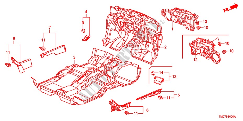 FLOOR MAT for Honda BALLADE VTI-L 4 Doors 5 speed manual 2011