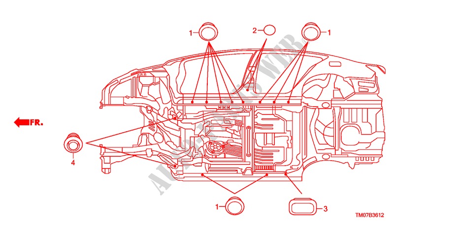 GROMMET(LOWER) for Honda BALLADE VTI-L 4 Doors 5 speed manual 2011