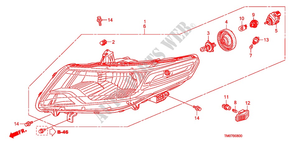 HEADLIGHT for Honda BALLADE VTI-L 4 Doors 5 speed manual 2011