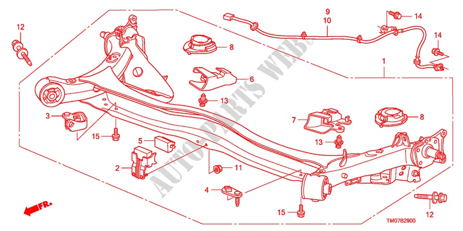 REAR AXLE for Honda BALLADE VTI-L 4 Doors 5 speed manual 2011