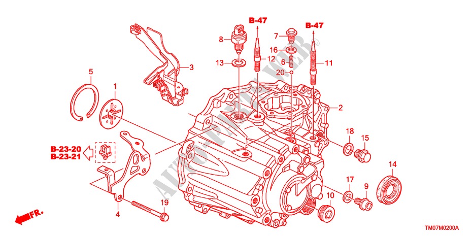TRANSMISSION CASE for Honda BALLADE VTI-L 4 Doors 5 speed manual 2011