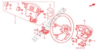 STEERING WHEEL (SRS) for Honda CIVIC GLI 3 Doors 5 speed manual 2000