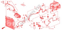 AIR CONDITIONER (HOSES/PIPES)(RH) for Honda CIVIC VTI 4 Doors 5 speed manual 1997