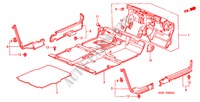 FLOOR MAT for Honda CIVIC VTI 4 Doors full automatic 1997