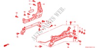 FRONT SEAT COMPONENTS (R.)(MANUAL SLIDE) for Honda CIVIC VTI 4 Doors 5 speed manual 1998