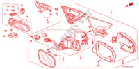 MIRROR (4) for Honda CIVIC VTI 4 Doors 5 speed manual 1996