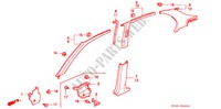 PILLAR GARNISH (LH) for Honda CIVIC VTI 4 Doors 5 speed manual 1998