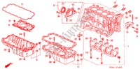 CYLINDER BLOCK/OIL PAN (1) for Honda CIVIC EXI 4 Doors 5 speed manual 2000