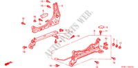 FRONT SEAT COMPONENTS (R.) (MANUAL SLIDE) for Honda CIVIC EXI 4 Doors 4 speed automatic 2000