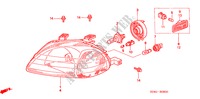 HEADLIGHT for Honda CIVIC EX 4 Doors 4 speed automatic 2000