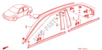 MOLDING for Honda CIVIC EXI 4 Doors 5 speed manual 2000