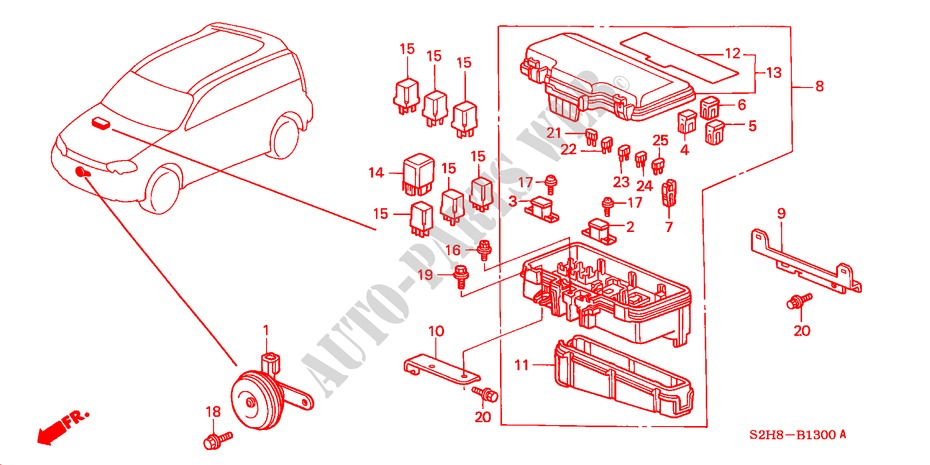 CONTROL UNIT (ENGINE ROOM) for Honda HR-V 4WD 3 Doors 5 speed manual 2001