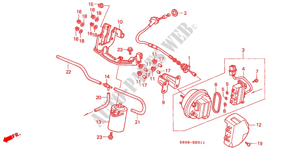 AUTO CRUISE (RH) for Honda PRELUDE TYPE-S 2 Doors 5 speed manual 2000
