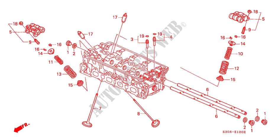 VALVE/ROCKER ARM (DOHC VTEC) for Honda PRELUDE TYPE-S 2 Doors 5 speed manual 2000