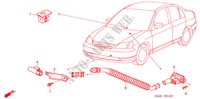 AIR CONDITIONER (SENSOR) for Honda CIVIC EXI 4 Doors 5 speed manual 2002