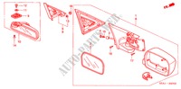 MIRROR (MANUAL TYPE) for Honda CIVIC LXI-D 4 Doors 5 speed manual 2003