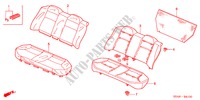 REAR SEAT (1) for Honda CIVIC LXI-B 4 Doors 5 speed manual 2002