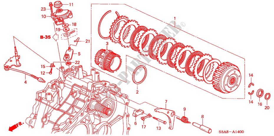 STARTING CLUTCH (CVT) for Honda CIVIC VTI-S 4 Doors full automatic 2001