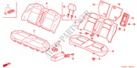 REAR SEAT (2) for Honda CIVIC VTI-SDS 4 Doors 4 speed automatic 2005