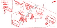 MIRROR (BREAK AWAY) (ELECTRIC REMOTE CONTROL) for Honda CIVIC 1.6 ES 4 Doors 5 speed manual 2005