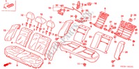 REAR SEAT (2) for Honda CIVIC 1.6 ES 4 Doors 5 speed manual 2005