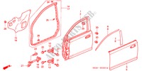 FRONT DOOR PANELS for Honda CIVIC VI 5 Doors 5 speed manual 2001