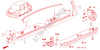 MOLDING/SIDE SILL GARNISH for Honda CIVIC VI 5 Doors 5 speed manual 2001