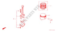 PISTON/CONNECTING ROD for Honda ACCORD GL 4 Doors 5 speed manual 1982