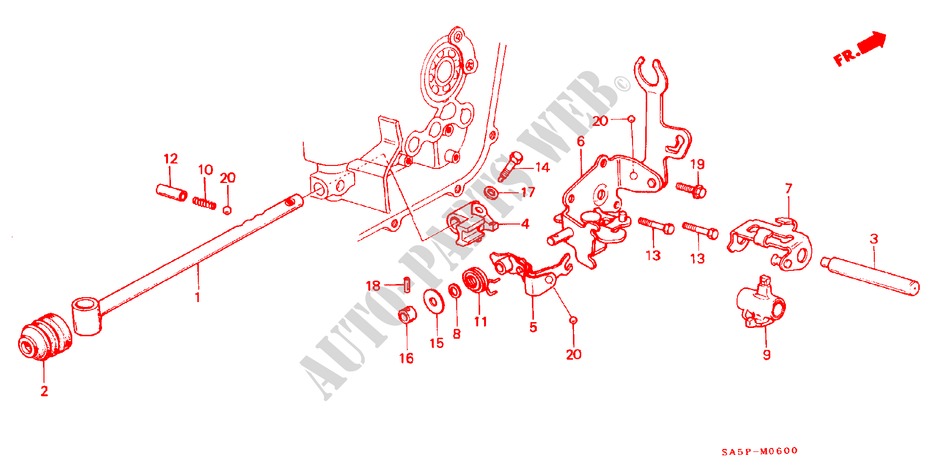 SHIFT ARM for Honda ACCORD EX 3 Doors 5 speed manual 1982