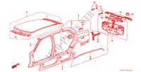 BODY STRUCTURE COMPONENTS (4) for Honda ACCORD STD 4 Doors 4 speed automatic 1984
