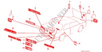 EMBLEMS for Honda ACCORD EX 1600 4 Doors 5 speed manual 1984